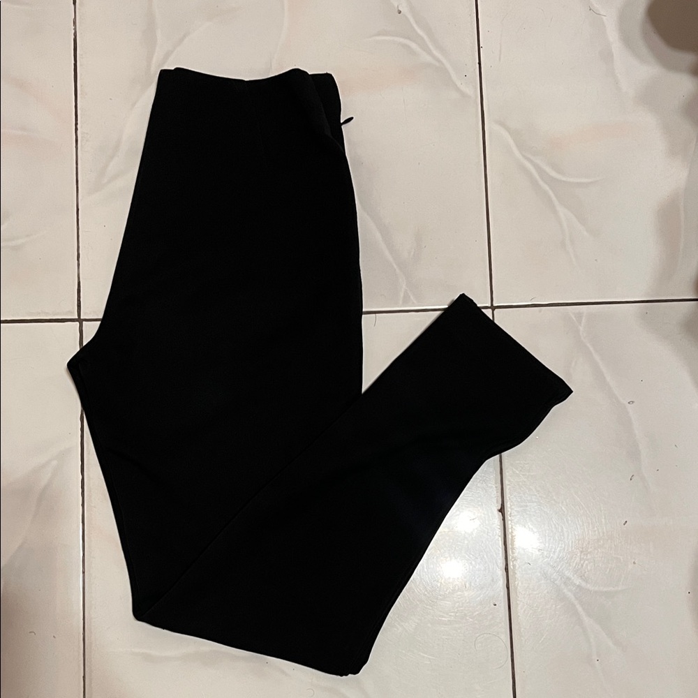 Elegant Black Straight Leg Women's Pants